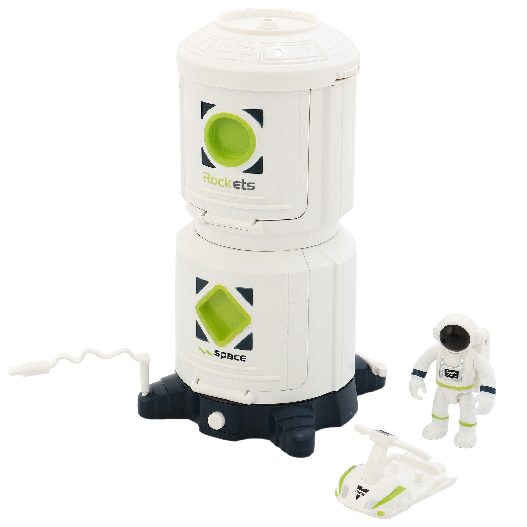 Set de joaca M-Toys Statia Spatiala cu lumini si sunete, 3 piese