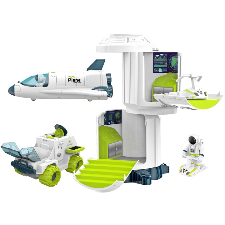 Игрален комплект M-Toys Космическа станция със светлини и звуци, 4 части