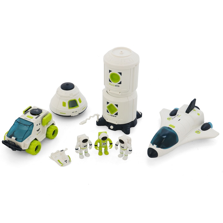 Игрален комплект M-Toys Космическа станция 4 in 1 със светлини и звуци