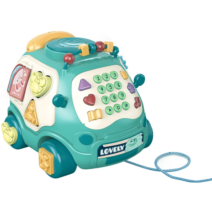 Jucarie Mappy Cartoon Car cu lumini si sunete, verde