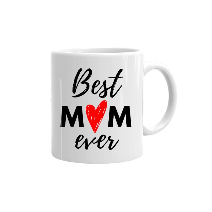Cana personalizata pentru mame Best mom ever, 320ml