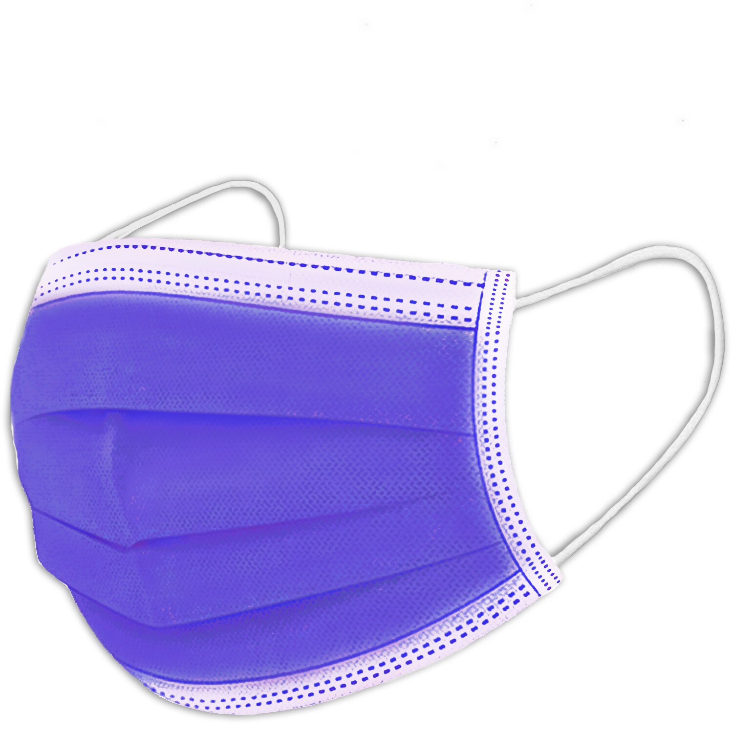 Masca chirurgicala, 3 straturi, 3 pliuri, set 30 bucati, BFE>98%, Tip II, Mov