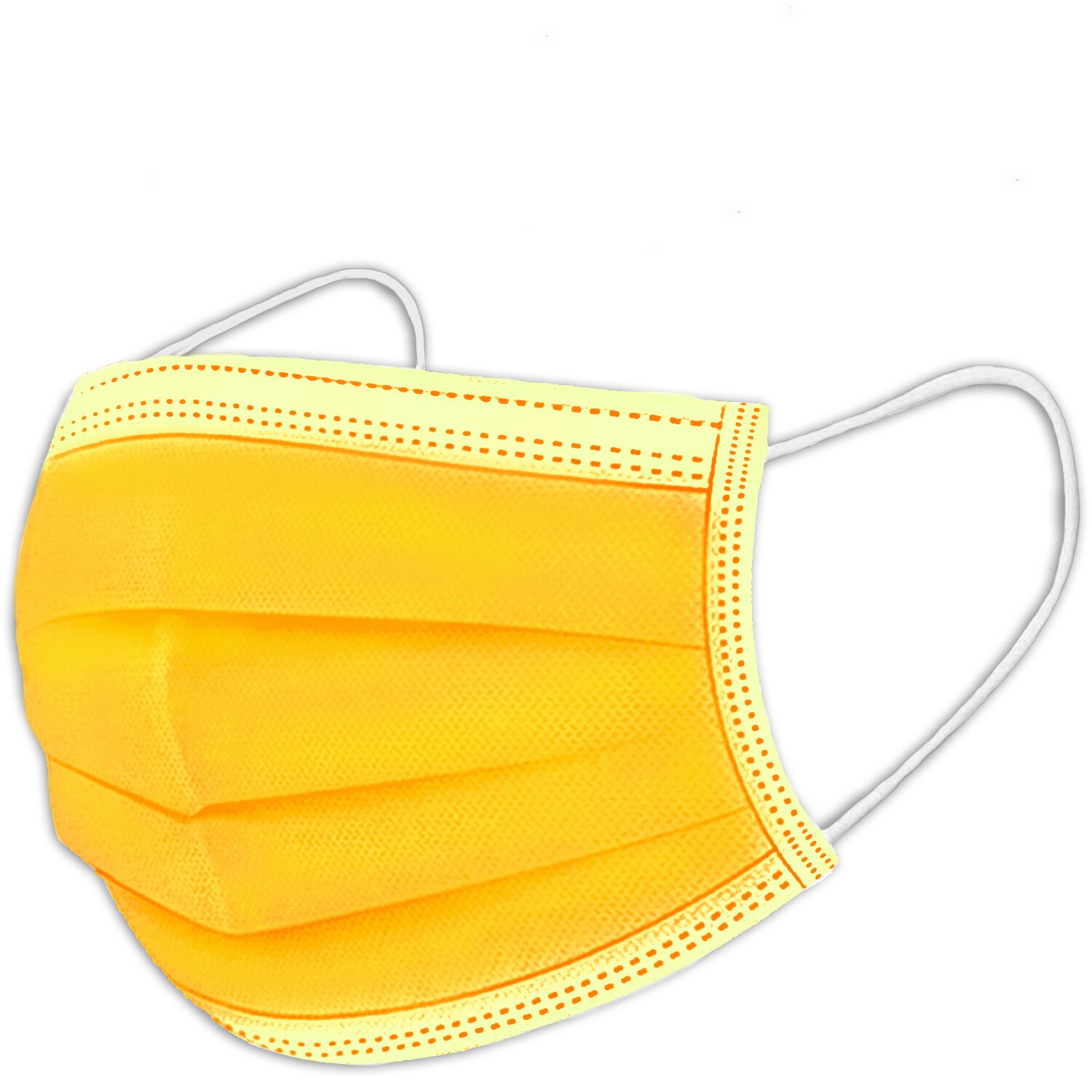 Masca chirurgicala, 3 straturi, 3 pliuri, set 30 bucati, BFE>98%, Tip II, Galben