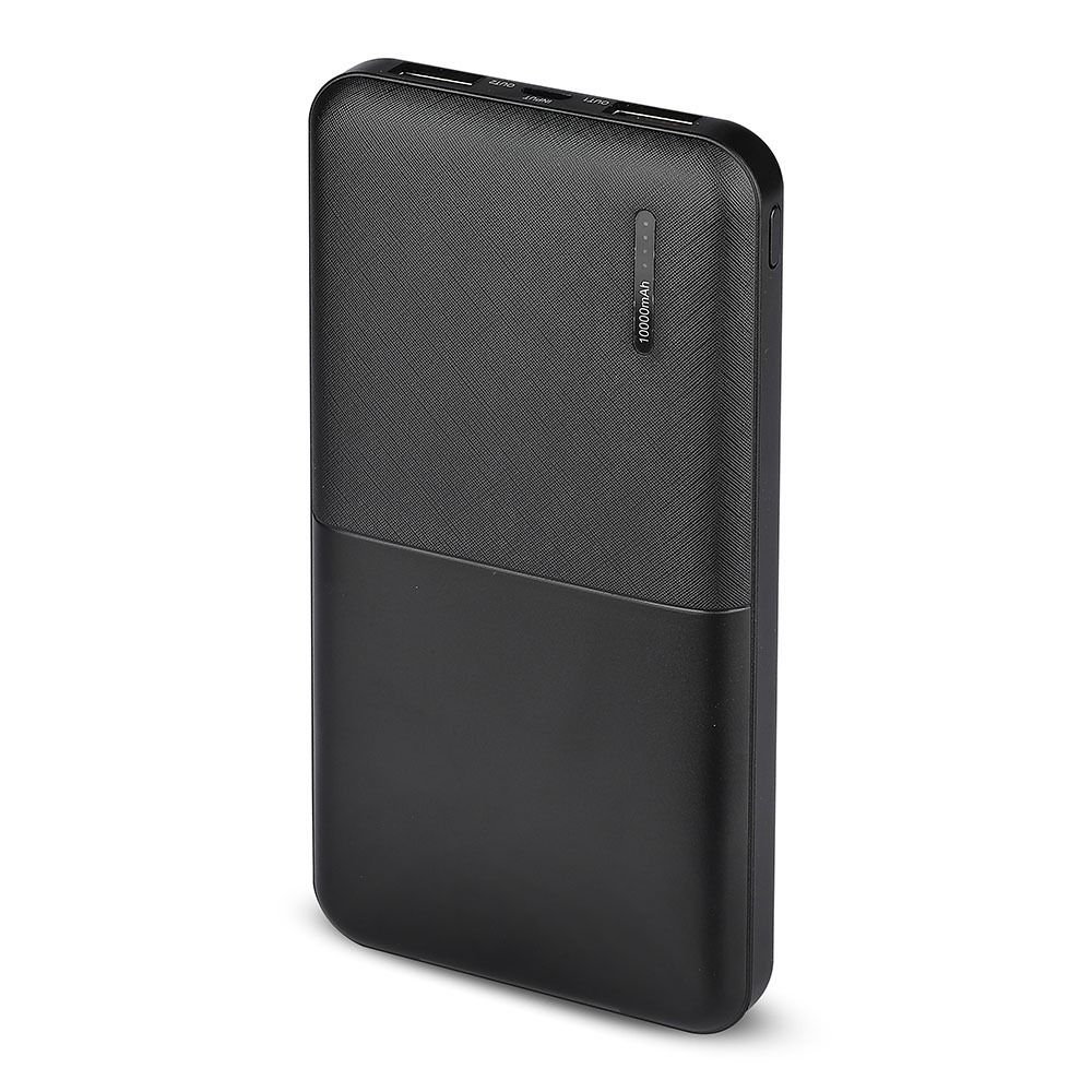 Baterie externa cu indicator de incarcare, V-TAC, 10000mAh, 2 X USB, Negru