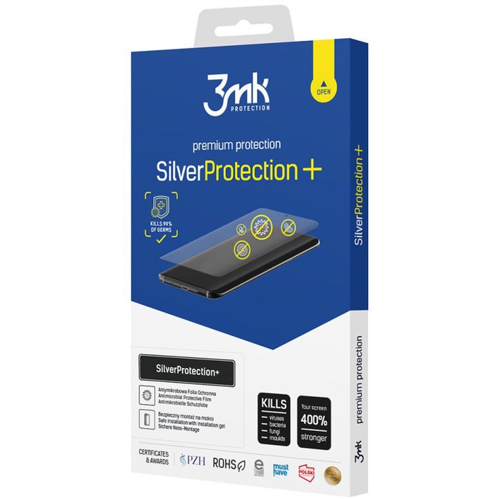 3MK képernyővédő fólia iPhone 7/8 / SE 2 telefonhoz, antimikrobiális ezüst védelem