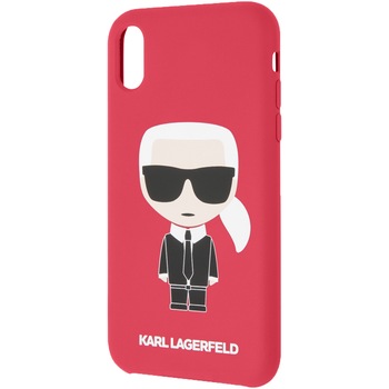 Husa de protectie Karl Lagerfeld Ikonik Full Body pentru Apple iPhone XR, Rosu