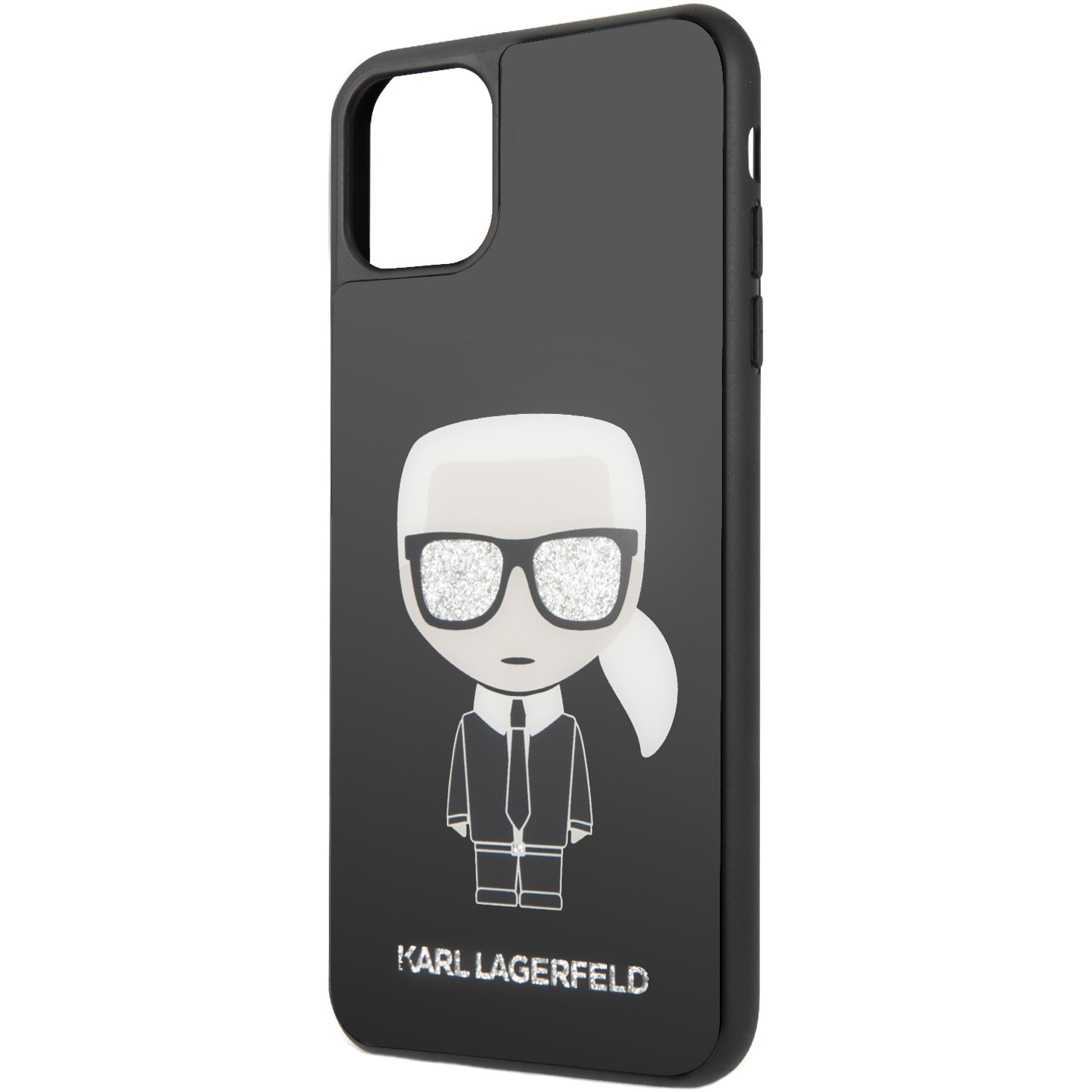 Husa de protectie Karl Lagerfeld KLHCN65DLFKBK Iconic Glitter pentru iPhone 11 Pro Max Black