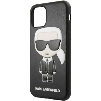 Husa de protectie Karl Lagerfeld Embossed pentru Apple iPhone 11, Negru