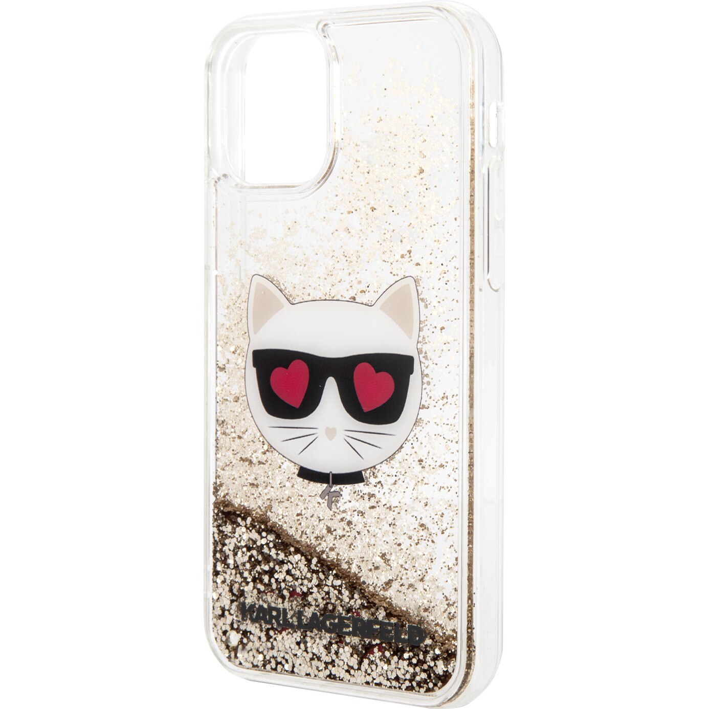 Husa de protectie Karl Lagerfeld KLHCN61LCGLGO Heads Glitter Kryt Pro pentru iPhone 11 Gold