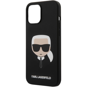 Husa de protectie Karl Lagerfeld Head pentru Apple iPhone 12 Pro Max, Negru