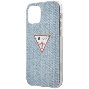 Husa de protectie Guess GUHCP12MPCUJULLB TPU Denim Triangle pentru iPhone 12/12 Pro Light Blue Husa de protectie Guess GUHCP12MPCUJULLB TPU Denim Triangle pentru iPhone 12/12 Pro Light Blue
