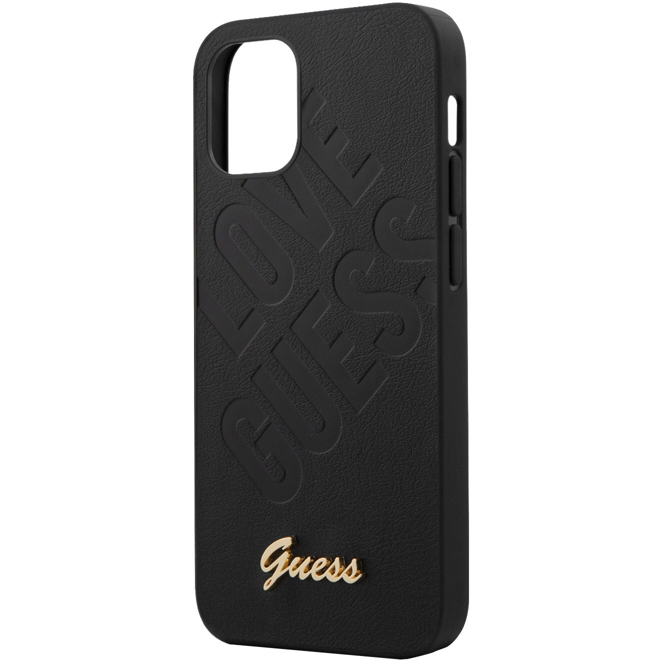 Husa de protectie Guess GUHCP12SPUILGBK Iridescent Love pentru iPhone 12 Mini Black