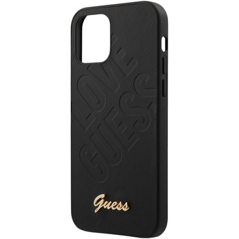 Husa de protectie Guess GUHCP12MPUILGBK Iridescent Love pentru iPhone 12/12 Pro Black Husa de protectie Guess GUHCP12MPUILGBK Iridescent Love pentru iPhone 12/12 Pro Black