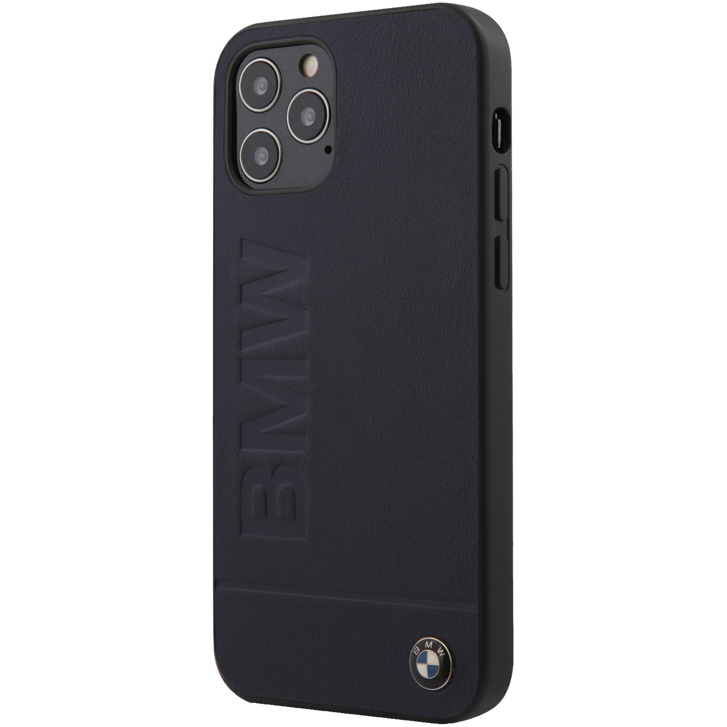 Husa de protectie BMW BMHCP12MSLLNA Leather Hot Stamp pentru iPhone 12/12 Pro Navy