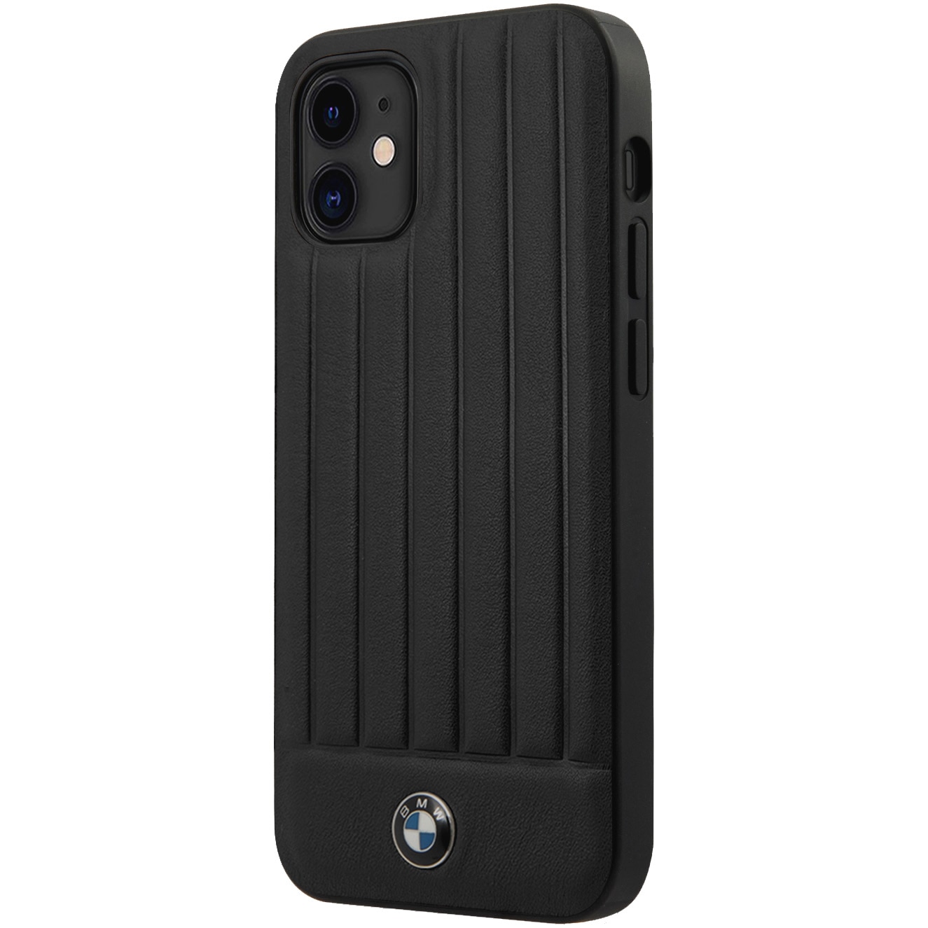 Husa de protectie BMW BMHCP12SPOCBK Leather Hot Stamp Vertical pentru iPhone 12 Mini Black