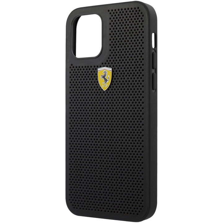 Ferrari Off Track Perforated védőtok iPhone 12/12 Pro készülékhez, Fekete