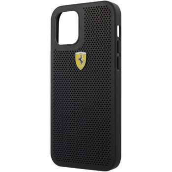 Husa de protectie Ferrari On Track Perforated pentru iPhone 12/12 Pro Black