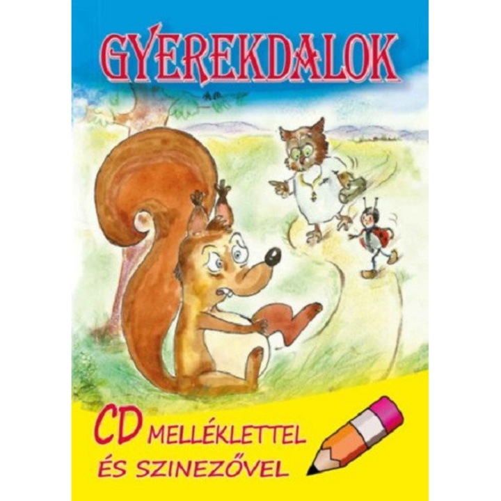 Gyerekdalok CD melleklettel es szinezovel (Cantece pentru copii - carte de colorat cu CD)