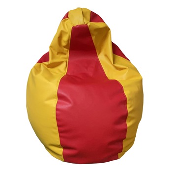 Fotoliu Puf BEAN BAGS, tip para, cu maner, piele ecologica, pentru interior/exterior, Galben/Rosu Fotoliu Puf BEAN BAGS, tip para, cu maner, piele ecologica, pentru interior/exterior, Galben/Rosu