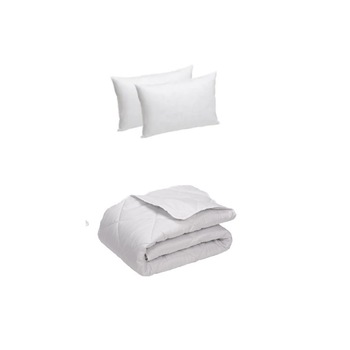 Set pilota matlasata microfibra 200 x 220 cm si doua perne 50 x 70 cm , Alb Set pilota matlasata microfibra 200 x 220 cm si doua perne 50 x 70 cm , Alb