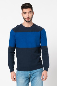 O'Neill, Pulover cu decolteu la baza gatului si segment contrastant Construct, Bleumarin, XL O'Neill, Pulover cu decolteu la baza gatului si segment contrastant Construct, Bleumarin, XL