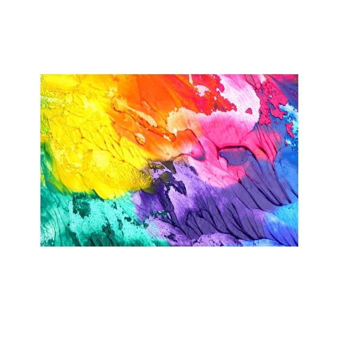 Fototapet personalizat, model pictura abstracta in ulei pastel, multicolor, 450 x 100 cm