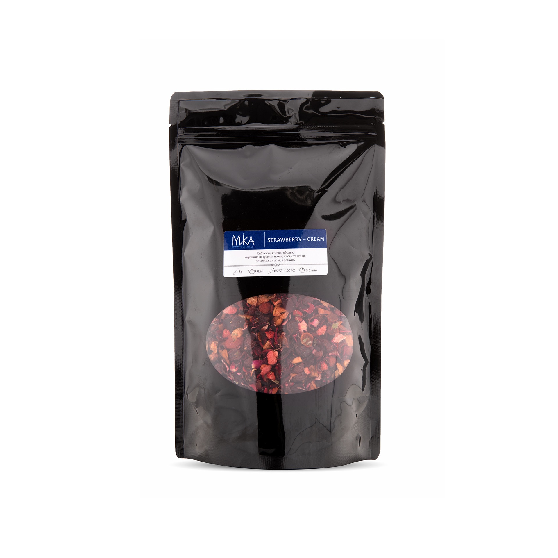 Ceai fructe Mika Strawberry-Cream, 200 g