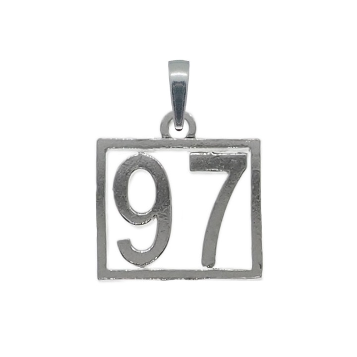 Ezust medal Szam 97 szerencseszam evfordulos szamok 10249_7275 Dras 7361, Ezüstszín