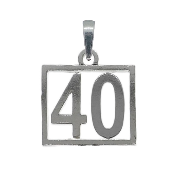 Pandantiv argint Cifra 10 numar norocos cifre aniversare 10251_0275 Dras 7274, Argintiu, 10