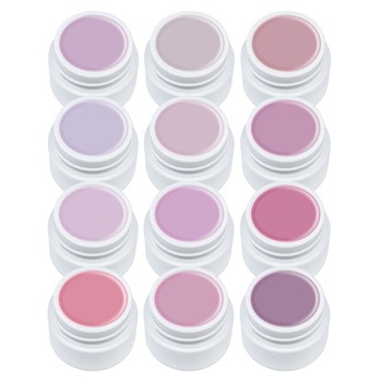 Set gel color Lila Rossa, Series, 12 geluri, Nude Set gel color Lila Rossa, Series, 12 geluri, Nude