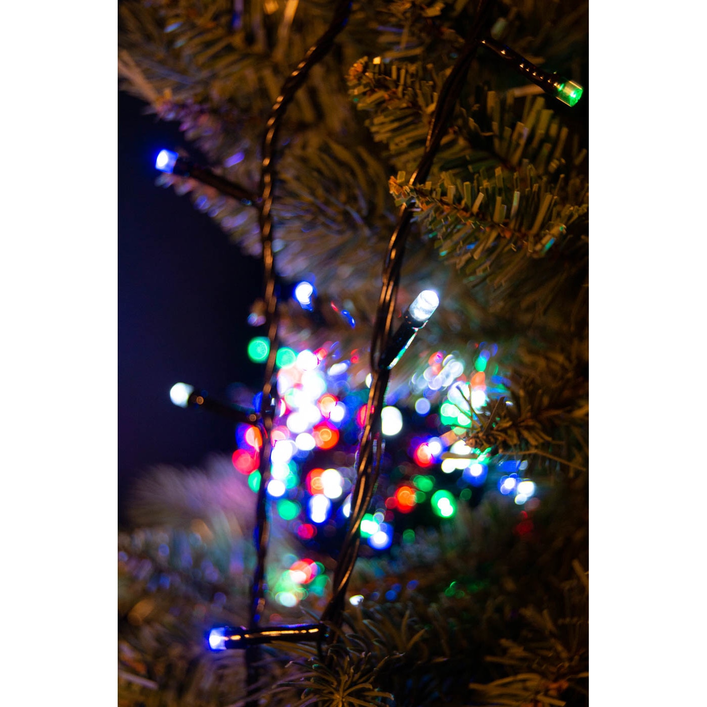 Instalatie Craciun Sirag Standard, Multicolor, V&V 5805, 100 becuri, 8m