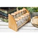 Set recipiente depozitare condimente pe suport din lemn, 10 piese, PRACTIC President Line