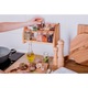 Set recipiente depozitare condimente pe suport din lemn, 10 piese, PRACTIC President Line