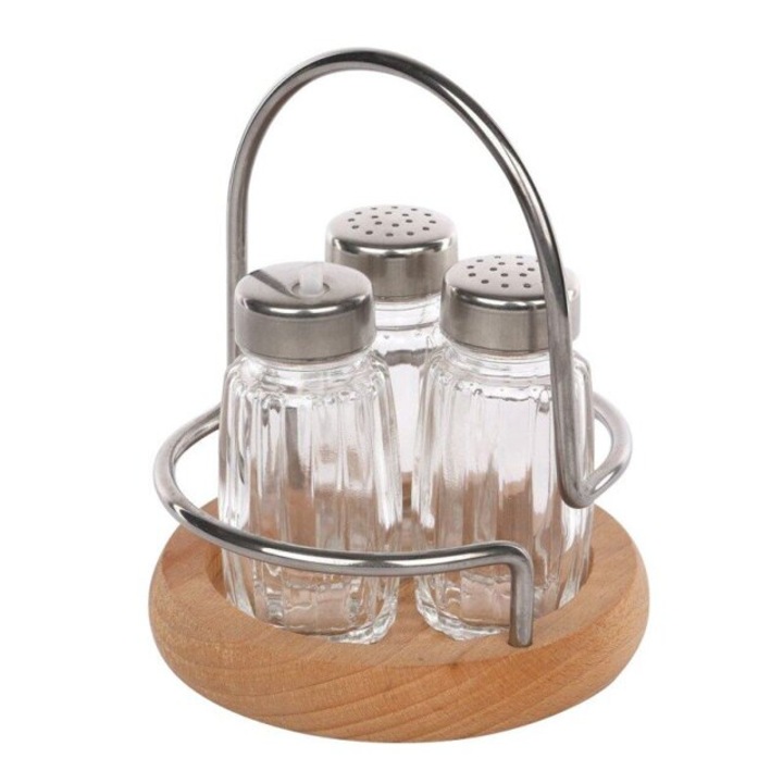 Set recipiente depozitare condimente, 4 piese, PRACTIC President Line