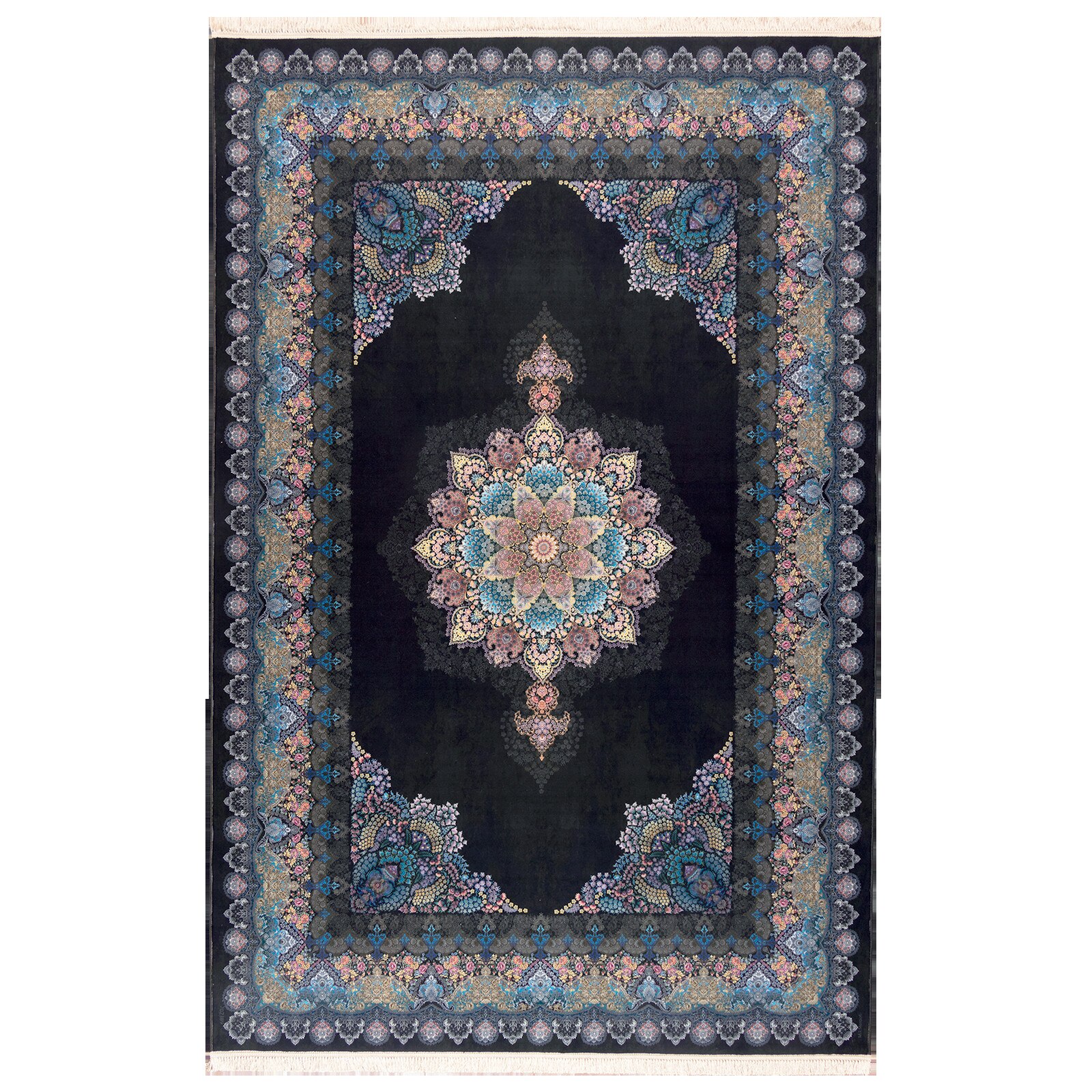 Covor Persan Eu Carpet Mecanic 702389A1 Dimensiune 120x180 3milioane nod/mp Din Matase Artificiala Design VIP Antialergic Anticiuperci Antimucegai