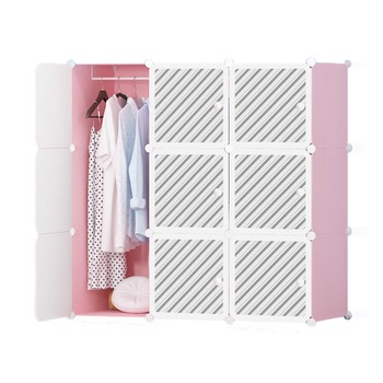 Dulap modular din plastic cu schelet metalic, D3250P, culoare Alb / Roz, 110 x 110 x 37 cm Dulap modular din plastic cu schelet metalic, D3250P, culoare Alb / Roz, 110 x 110 x 37 cm