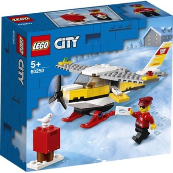 Set de constructie LEGO City: Avion Postal 60250, 74 piese + 1 figurina, 5 ani + Set de constructie LEGO City: Avion Postal 60250, 74 piese + 1 figurina, 5 ani +