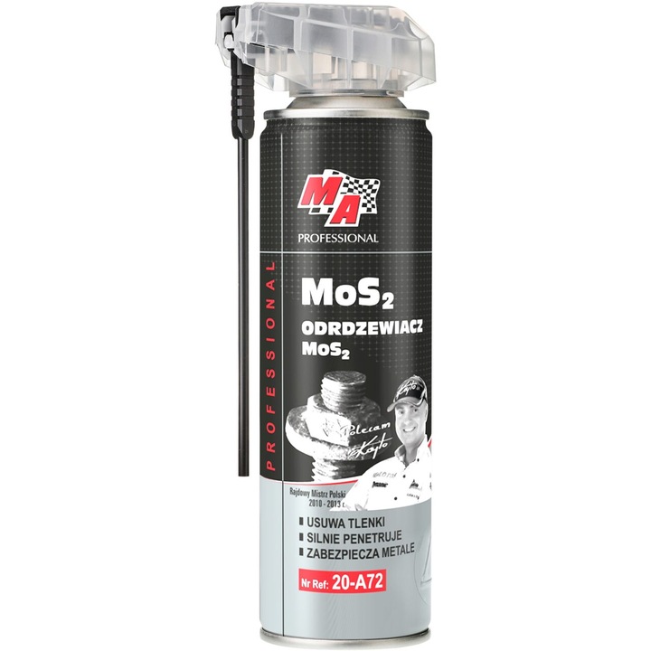 MoS2 rozsdaeltávolító oldat applikátorral, megkönnyíti a lecsavarást/szétszerelést, MA Professional, 250 ml