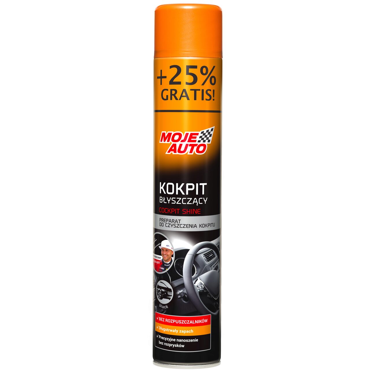 Spray curatare bord, Moje Auto, Black, 750 ml (600 ml + 25% gratis)