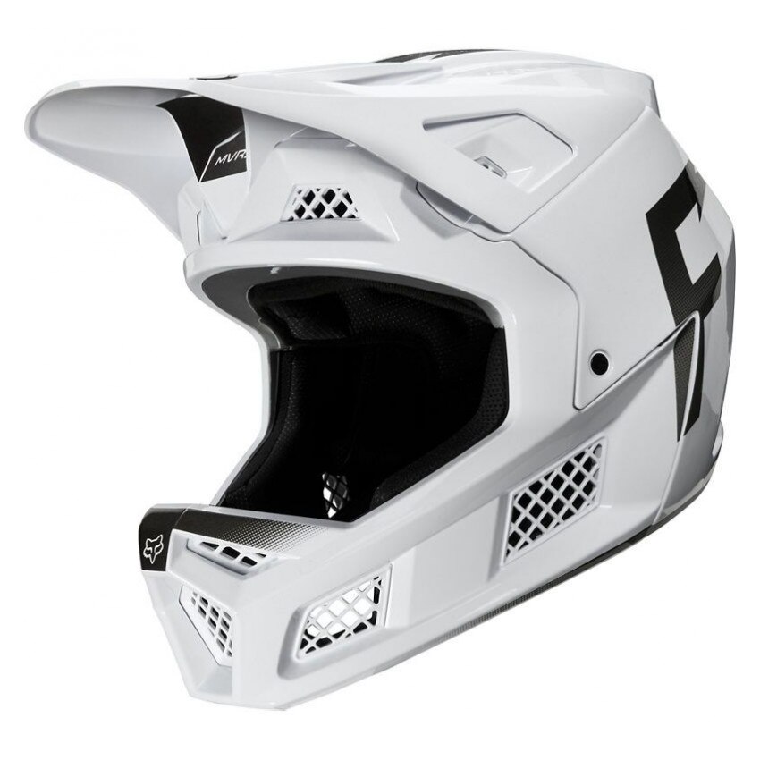 fox black and white helmet