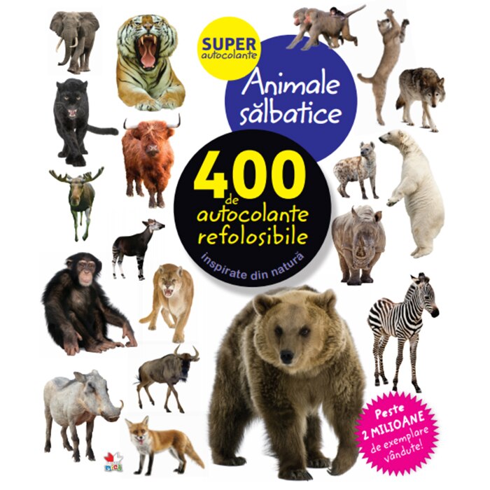 Animale salbatice.400 de autocolante refolosibile