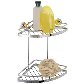 Raft de baie pentru colt SION, Power, 2 niveluri, otel cromat, Wenko Raft de baie pentru colt SION, Power, 2 niveluri, otel cromat, Wenko