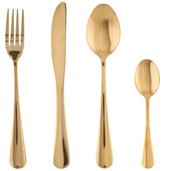 Set de tacamuri din otel inoxidabil, stil modern, 16 bucati Set de tacamuri din otel inoxidabil, stil modern, 16 bucati