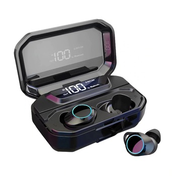 Casti bluetooth Runmus® G02, display LED, voce HD, asistent vocal, incarcare telefon 3300mAh, handsfree, surround, BT 5.0, touch, control mobil, microfon, auto imperechere, bass puternic, compatibil universal, reducere zgomot, negru Casti bluetooth Runmus® G02, display LED, voce HD, asistent vocal, incarcare telefon 3300mAh, handsfree, surround, BT 5.0, touch, control mobil, microfon, auto imperechere, bass puternic, compatibil universal, reducere zgomot, negru
