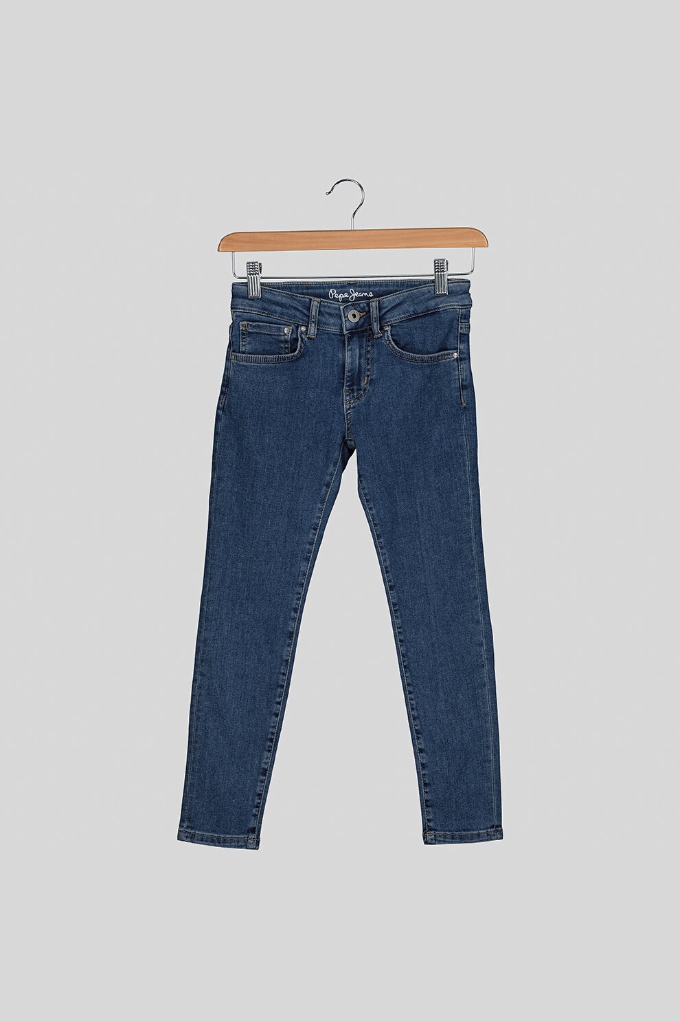 Pepe Jeans London, Blugi super skinny Teo, Albastru inchis, 128 CM
