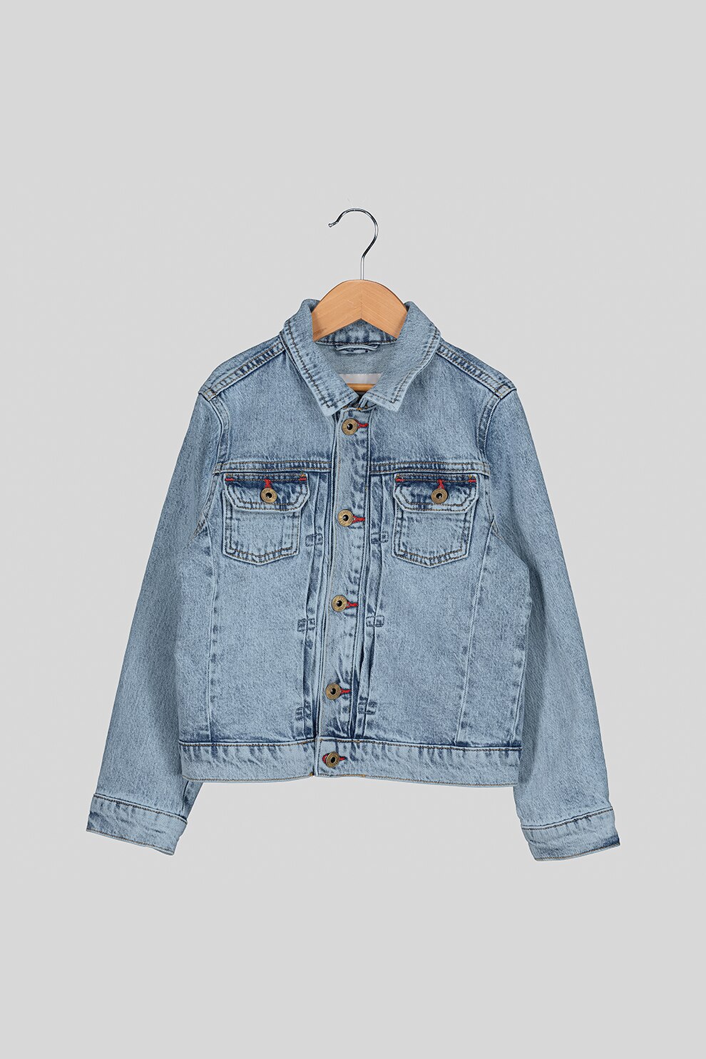 Pepe Jeans London, Jacheta din denim cu buzunare aplicate Union, Albastru deschis, 176 CM