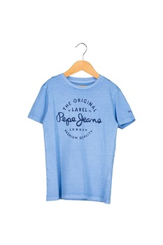 Pepe Jeans London, Tricou cu logo Kwan, Albastru Pepe Jeans London, Tricou cu logo Kwan, Albastru