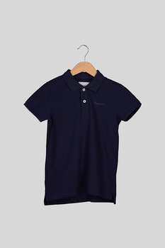 Pepe Jeans London, Tricou polo cu detaliu logo Thor, Bleumarin Pepe Jeans London, Tricou polo cu detaliu logo Thor, Bleumarin