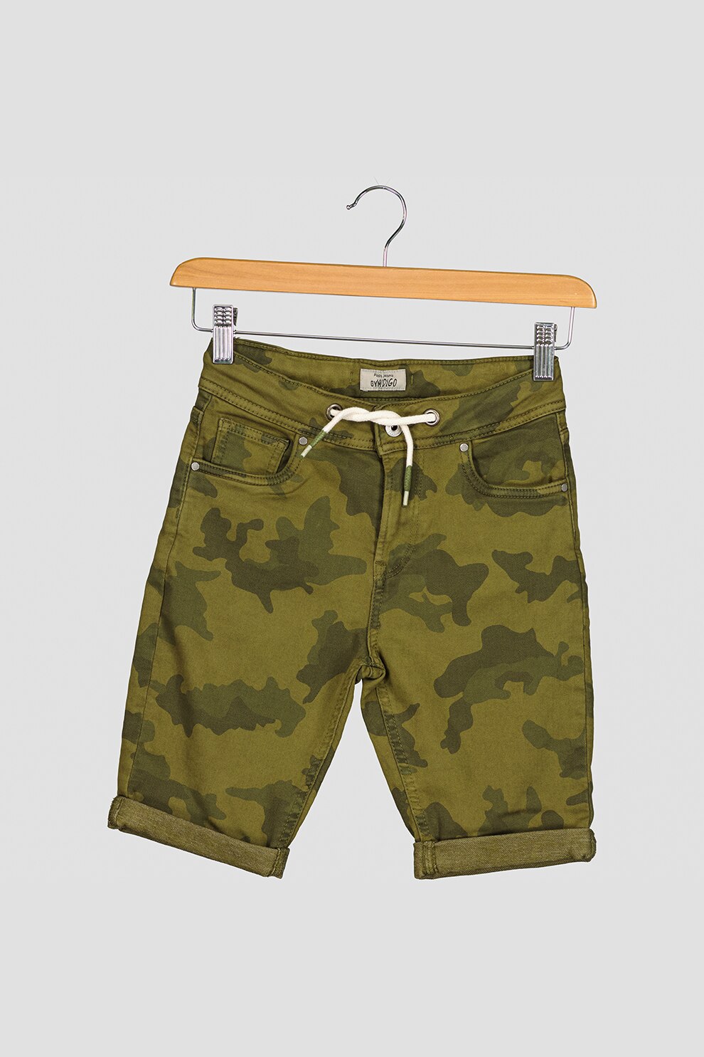 Pepe Jeans London, Bermude cu model camuflaj Joe, Verde militar