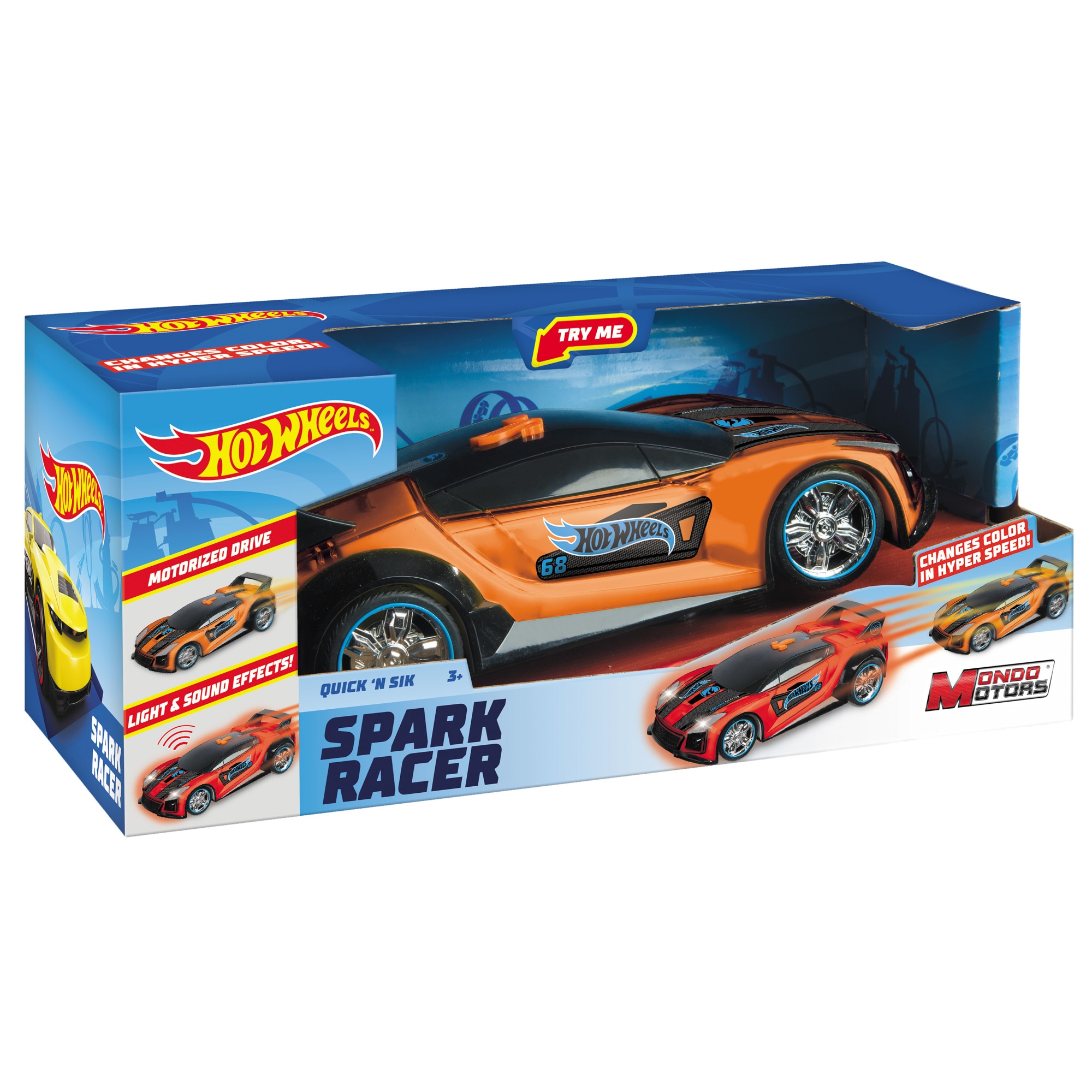 Masinuta Hot Wheels Spark Racer - Quick N`Sik, cu lumini si sunete
